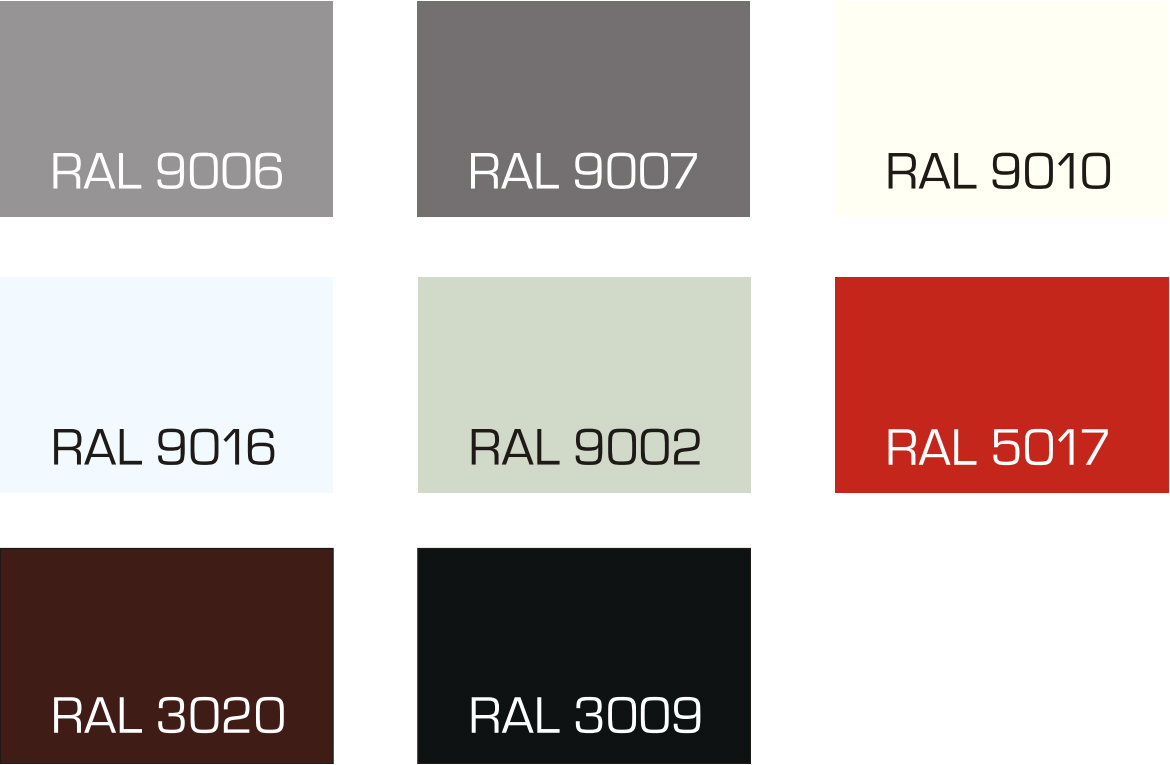 RAL Colour Palette for Metal Sunshades