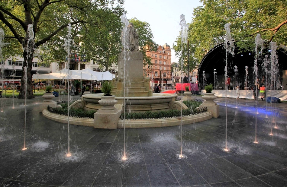 Leicester Square water feature grilles